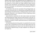 Text über Dank und Zusammenarbeit bei einem Projekt über Verfolgung. Erwähnt u.a. Thomas Muggenthaler und Sylvia Seifert.