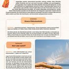 "Hart und weich", "Unsere Fühlschachteln", und "Hart oder weich?" sind Titel in orange. Enthält einen Ast und Vogelfeder.