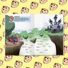 Aufgabe: Finde einen festen Weg über den Lami-Weg. Illustration mit Schloss, Wald, Wortfeldern und Figuren.