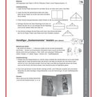 Anleitung zum Hut-Falten und Socke-Monster-Basteln für Kinder mit Materialien und Arbeitsschritten. Text rot: "abwechslungsreich lernen".