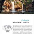 **Vorderseite:** 20 März, Samstag. Kalenderübersicht. Bild eines Wasserfalls im Nationalpark Khao Yai, Thailand. **Rückseite:** Text über Blutegel im Nationalpark Khao Yai, mit Karte von Thailand.