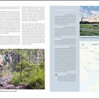 TOUREN-INFORMATIONEN. Im angrenzenden Nationalpark Paanajärvi dient in Vartiolampi eine Hütte als Gästehaus. Texte beschreiben eine Wanderung durch den Nationalpark Oulanka mit Hinweisen zu Anreise, bester Jahreszeit und Anforderungen. Unten links Rentier mit Jungtier, rechts oben Hütte, rechts unten Karte.
