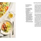 Fünf-Zitrusfrüchte-Salat für 4 Personen; Zutaten und Zubereitung beschrieben. Links Bild mit buntem Salat und Dressing.