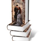 Der Titel lautet "Weavingshaw" von Heba Al-Wasity. Ein Paar in historischer Kleidung auf einem romantischen Cover.