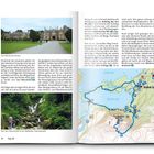 Links oben: "Das Muckross House." Unten: "Der Torc Wasserfall ist ein beliebtes Touristenziel." Rechts: Eine Karte mit Markierungen.