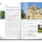 Text: Tour 4, Tourstart, Burg Bentheim. Fotografie von einem Schloss mit Garten, und einem ruhigen See mit Segelbooten.