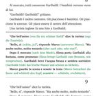 "Una turista inglese fa una foto a Garibaldi (eine englische Touristin macht ein Foto von Garibaldi)." Darunter eine Marktszene.