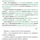 Text auf Italienisch und Deutsch zeigt einen Dialog und Reaktionen, spricht von Liebe und Applaus auf einer Piazza.