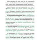 Seite 16 beschreibt, wie Wellington keine künstlichen Düfte mag. Rebeccas Mann gab ihm menschliches Essen, was ein großer Fehler war.