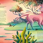 AHUIZOTL

Solltest du einmal in Mexiko an einem Seeufer entlangspazieren, sei vorsichtig: Dort könnte ein Ahuizotl lauern!

In Mexiko erzählt man sich die Geschichte einer Frau, die jeden Tag zum See ging, um Wasser zu holen. Eines Morgens bemerkte sie, dass die Wasseroberfläche voller Fische war. Die Frau wusste genau, wer dahintersteckte! Sie sah sich um, … da war ein Ahuizotl! Die Kreatur hatte die Fische an die Oberfläche getrieben, um die Frau anzulocken. Aus dieser Entfernung sah das Wesen fast wie ein kurzhaariger Hund aus, wäre da nicht der lange Schwanz gewesen, der in einer Hand endete!

Damit versuchte das Wesen, sie zu packen, und so nahm die Frau den schweren Umhang, den sie über den Schultern trug, ohne dabei den Ahuizotl aus den Augen zu lassen. Als er nahe genug herangekommen war und die Hand am Ende seines Schwanzes nach ihr ausstreckte, warf die Frau ihren Umhang über ihn und fing ihn ein.

Sollte sie das Wesen gefangen halten, damit niemand mehr verletzt würde? Ganz und gar nicht! Der Ahuizotl ist ein Freund des Regengottes, und so kehrte die Frau an jenem Abend zum See zurück und befreite ihn.

Von da an regnete es reichlich und das Dorf erlebte eine Blütezeit. Manchmal müssen wir auch das, was uns Angst macht, respektieren. Es ist immer besser, im Einklang mit der Natur zu leben, statt sie beherrschen zu wollen.