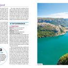 "The Lysefjord" und "TOP EXPERIENCE: Pulpit Rock." Rechts ein Fjord mit steilen Felswänden und türkisblauem Wasser.