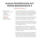 Manju-Teigküchlein mit roter Bohnenpaste. Zutaten: Zucker, Anko, Backpulver, Mehl. Anleitung in fünf Schritten.
