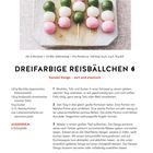 DREIFARBIGE REISBÄLLCHEN; Hanami Dango – zart und elastisch; Zutaten: Mochiko, Seidentofu, Zucker, Matcha, Lebensmittelfarbe.