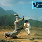 Titel: "Die Superfaust der Shaolin". Zwei Menschen kämpfen im Freien vor grünen Bergen.