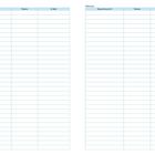 Adressliste, Spalten: Name/Anschrift, Telefon, E-Mail. Zwei leere Seiten mit Rastern zur Organisation von Kontaktdaten.
