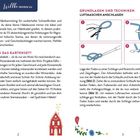 "Willkommen", "Wie nutze ich das Kartenset?", "Grundlagen und Techniken: Luftmaschen anschlagen".  

Bebilderte Anleitungen mit dekorativen Elementen und Illustrationen.
