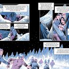 Texte: Geschichten über gescheiterte Wanderer im Schnee. Illustration: Winterlandschaft, Menschen in Panik, Zelte im Sturm.
