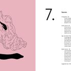 7. Sauces: Vinaigrettes, Green Sauces, Egg-based, Butter Sauces. Rosa Hintergrund mit abstrakter schwarzer Illustration.