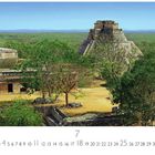 Text: "Ruinen von Uxmal", "CASARES EDITION", darunter Zahlen 1 bis 31. Pyramide und Ruinen mit Bäumen.