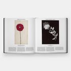 Links: Sebastian Scheidel, rote Blume auf einem Stängel. Rechts: László Moholy-Nagy, weiße Blume auf dunklem Hintergrund.