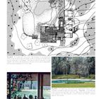 Texte: "Fig.68 Villa Mairea, site plan." und "Fig.69 Villa Mairea. The artificial embankment..." Oben Illustration eines Bauplans. Darunter zwei Fotos.
