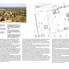 Texte: „Der Blick vom Tafelberg in Richtung Campus, dahinter die flache, baumbestandene Landschaft“; „Der Bestandsplan zeigt die im Jahr 2018 vorhandene Situation mit den Bestandsbauten und...“