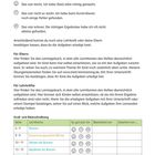 Text: "Lerntagebuch", "Für Kinder: Hier findest du dein Lerntagebuch...", "Groß- und Kleinschreibung", Tabelle mit Lernzielen.