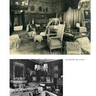 Haus Wahnfried, Saal, um 1890. Darstellungen von prunkvollen, historischen Räumen mit reich verzierter Inneneinrichtung.
