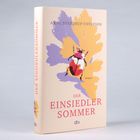 Text: "Anne Sverdrup-Thygeson", "Der Einsiedlersommer", "Roman", "dtv". Illustration mit buntem Käfer auf Blatt.