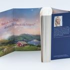 Der Text fragt: "Hast du den Mut, deinem Herzen zu folgen?" Daneben ein Foto und Text über Soraya Lane.