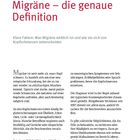 Migräne – die genaue Definition. Klare Fakten zu Migräne und Kopfschmerzen. Text erklärt Symptome und Diagnose.