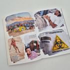 Texte: "Campleiter" bis "Beach-Clean-Ups", "Während" bis "Körper", "In manchen" bis "Papier".

Collage mit Fotos von Outdoor-Aktivitäten und Biohazard-Symbol.