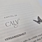 Kapitel 24, CALY, mit einem Schmetterling als Illustration. Darunter beginnt der Abschnitt "Vergangenheit".