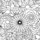 "MEINE ZEIT IST WERTVOLL" steht über einem Hintergrund aus komplexen Blumenkonturen.