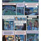 Comic mit mehreren Panels. Texte beschreiben eine nächtliche Szene mit mysteriösen Begegnungen und einem redenden, verhüllten Mann.