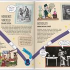"Magie in Paris", "Houdinis Vorbild", "Unsterblich", "Sprechende Köpfe", Illustrationen von Magiern und Zaubershows.