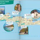 5 perfekte Tage auf Kreta: Route mit Stopps in Chania, Plakias, Rethymno, Matala und Heraklion auf einer detaillierten Karte.