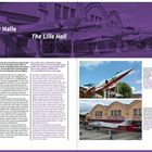 "Die Liller Halle / The Lille Hall" sind die Hauptüberschriften. Es ist ein Artikel über das Technik Museum Speyer, illustriert mit Flugzeugbildern und historischem Kontext.