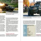 Die Firma Mowag, Technik, Panzerjäger 90 (Piranha 1 6x6), Radschützenpanzer 93 (Piranha IIC 8x8). Zwei Panzerfahrzeuge auf Straßen.