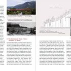 Texte: "Die Vorgeschichte", "2.1 Die Albulastrecke Thusis – Filisur – Samedan – St. Moritz", "Die Strecke und ihr Bau".  
Links und rechts sind historische Schwarzweiß-Fotos von Zügen und eine technische Zeichnung mit einem Höhenprofil.