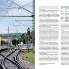 Schriftzug "Schönbuchbahn", Liniengrafik auf der linken Seite. Rechts Text über Geschichte der Strecke, Zug in Bahnhof.