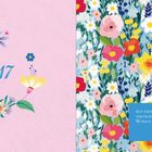 Texte: "Kapitel 17", "Auf dieser grünen Blumenwiese...", "...Buchstaben...". Buntes Blumenmuster mit Buchstaben versteckt.