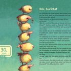 Links steht "30. Juni". rechts "Eric, das Schaf". Illustration: Schafsturm, Eric oben, Text erzählt Geschichte.