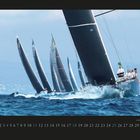 Text: "7", "1 2 3 4 5 6 7 8 9 10 11 12 13 14 15 16 17 18 19 20 21 22 23 24 25 26 27 28 29 30 31". Regatta mit Segelbooten.