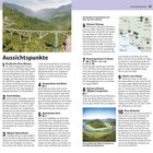 "Aussichtspunkte" und Nummern 1-10 beschreiben Sehenswürdigkeiten in Montenegro. Enthält Texte über Brücken, Klöster, Forts und Naturwunder.