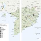 Mekong-Delta und Südvietnam Karte, mit Sehenswürdigkeiten: Can Tho, My Tho, Ben Tre, Tra Vinh, Phu Quoc.
