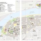 Eine Stadtkarte zeigt "Josefstadt und nördliche Altstadt" mit Sehenswürdigkeiten und Restaurants wie "La Degustation".