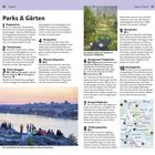 Texte: Hagaparken, Tantolunden, Stora Skuggan, Vasaparken, Skinnarviksparken, Bergianska Trädgården, Kungsträdgården, Vitabergsparken, Djurgaarden, Humlegården. Logo von SL, teilweise Karte unten rechts.