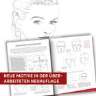 NEUE MOTIVE IN DER ÜBERARBEITETEN NEUAUFLAGE. Zeigt Zeichnungen von Gesichtern mit Fokus auf Proportionen.