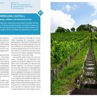 Seite 142 beschreibt die "WEINREGION CASTELL". Links Wanderrouten-Infos, rechts ein Bild von Weinbergen mit einem steilen Weg.